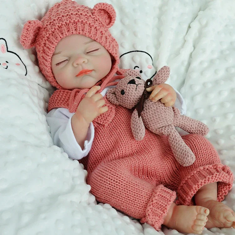 ChimiDoll’s 18-inch black reborn dolls and sleeping reborn dolls: Ultra-realistic vinyl reborn newborns with organic clothing, ideal for coping with grief or gifting a daughter obsessed with baby dolls.