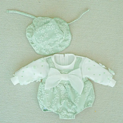 Mint green outfit with bonnet for reborn doll
