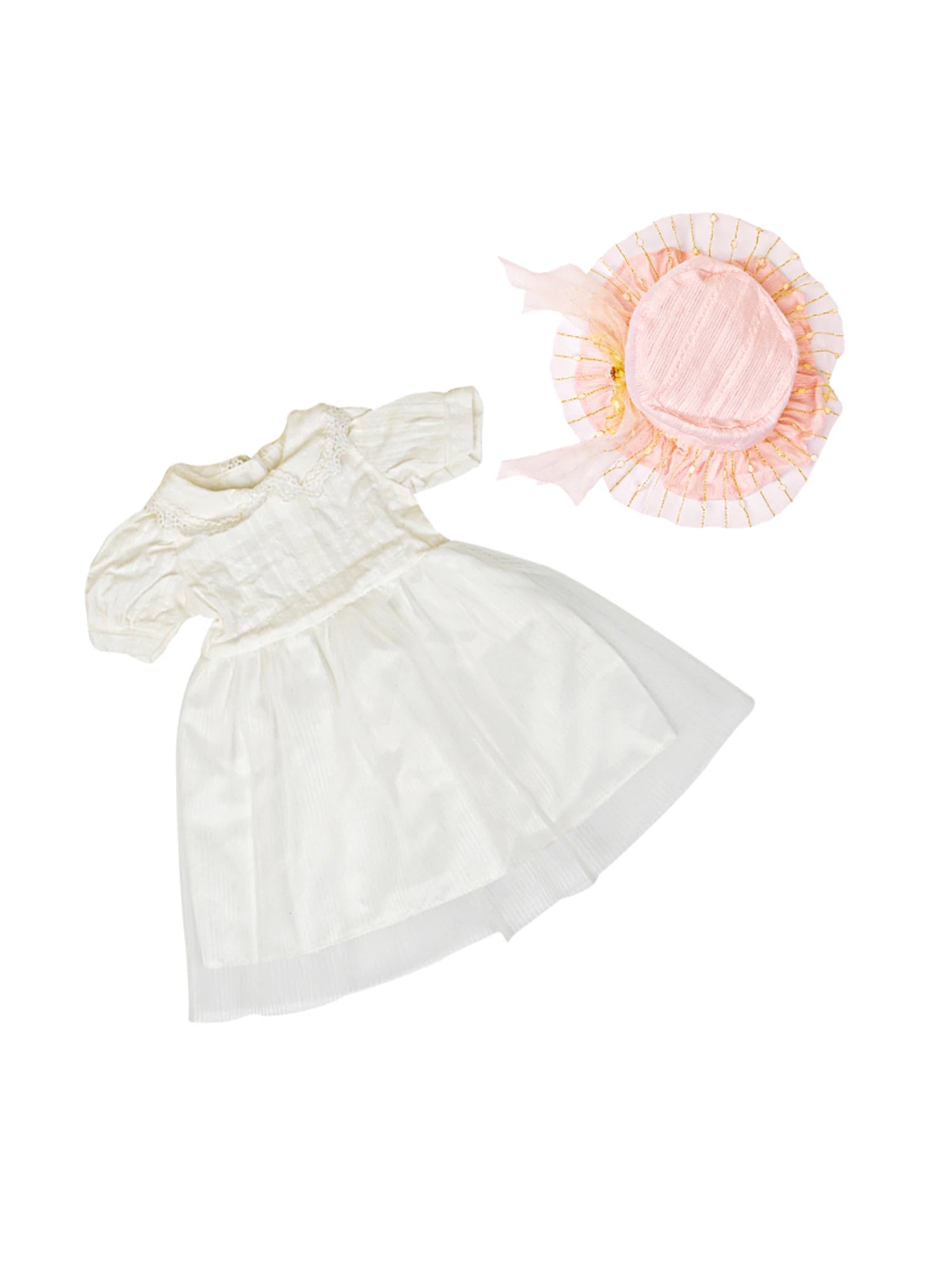 White Country-style Doll Clothing